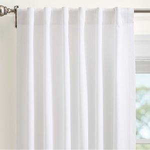 Quincy Cotton Canvas Blackout 2 Panels, 96", White Pottery Barn Kids